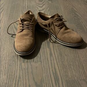 Nordstrom Kids New Buck Beige Leather Lace Up Shoes